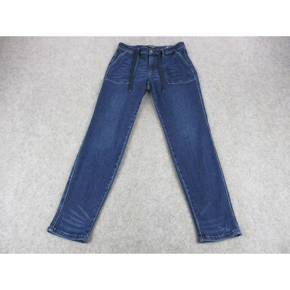 Judy Blue Jeans Womens 29 Blue Tapered Jogger Slim Stretch Denim Drawstring